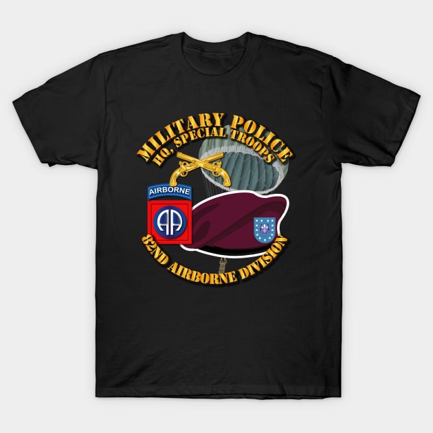 MP - 82nd Airborne Div - Beret - Maroon T-Shirt by twix123844